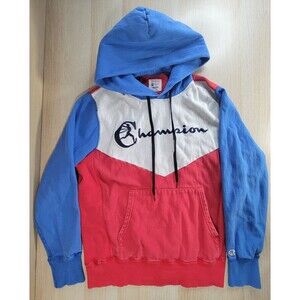 Champion x Todd Snyder Hoodie Large Sweatshirt Retro Color Block Hooded Pullover